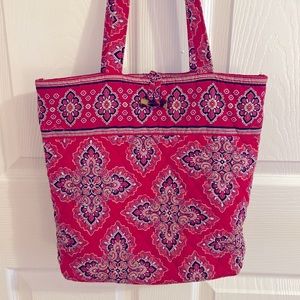 Vera Bradley Red Frankly Scarlet Tote Bag Large